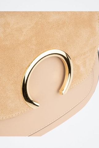 $Sac à main en cuir Mina - Beige