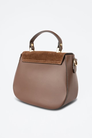 $Sac à main en cuir Mina - Marron