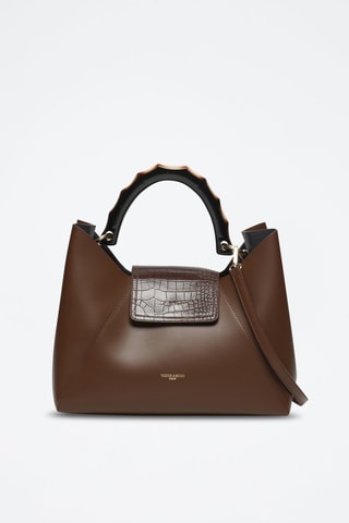 $Sac à main en cuir Ana - Marron