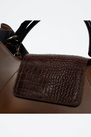 $Sac à main en cuir Ana - Marron
