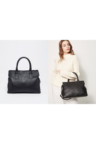 $Sac à main en cuir Eve - Noir