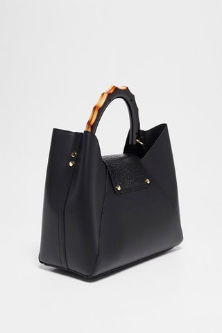 $Sac à main en cuir Ana - Noir
