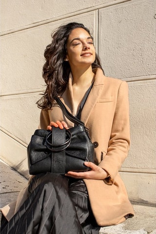 $Sac à main en cuir Alix - Noir