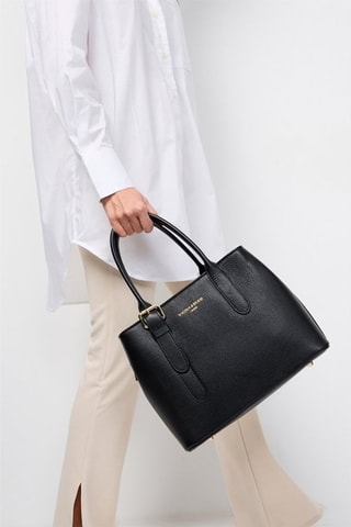 $Sac à main en cuir Tuileries - Noir