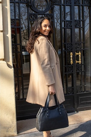 $Sac à main en cuir Mars - Noir