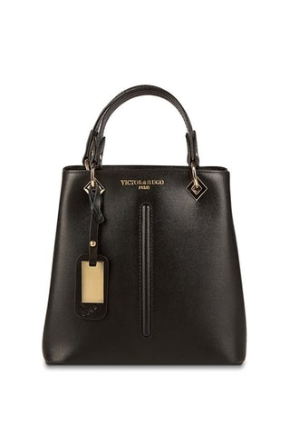 $Sac à main en cuir Flamme - Noir