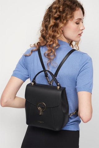 $Sac à main en cuir Elena - Noir
