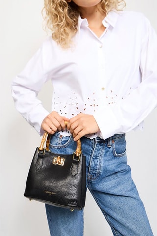 $Sac à main en cuir Mini Assia - Noir