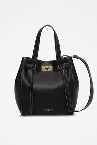 $Sac à main en cuir Elie - Noir