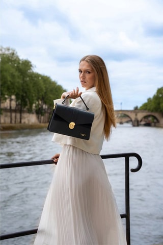 $Sac à main en cuir Phoenix - Noir  
