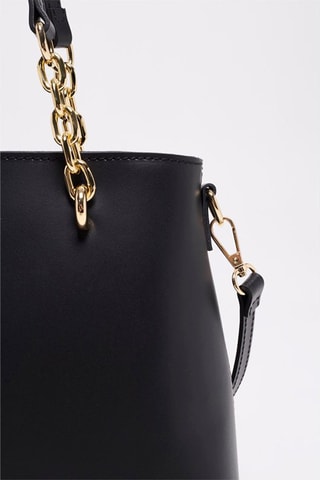 $Sac à main en cuir Prague - Noir