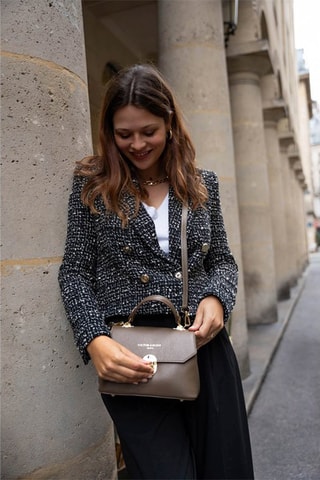 $Sac à main en cuir Florentine - Taupe