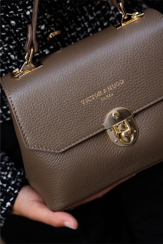 $Sac à main en cuir Florentine - Taupe