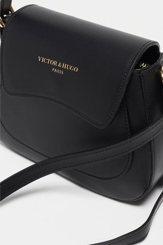 $Sac à main en cuir Laura -  Noir