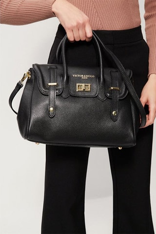 $Sac à main en cuir Ondine - Noir