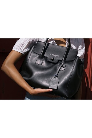 $Sac à main en cuir Jane - Noir