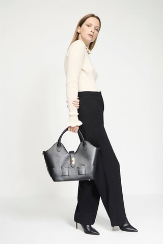 $Sac à main en cuir Soho - Noir