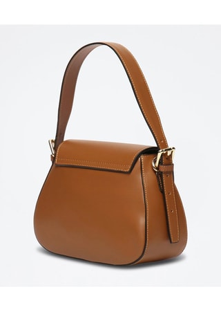$Sac à main en cuir Laura - Marron