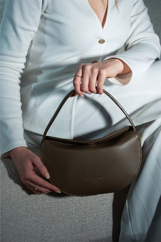 $Sac à main en cuir Mini Alexa - Taupe