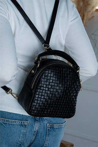 $Sac à dos en cuir Ketlin - Noir