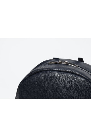 $Sac à dos Mini Lou en cuir - 
Bleu marine