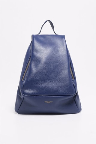 $Sac à dos en cuir Sadie - Bleu marine