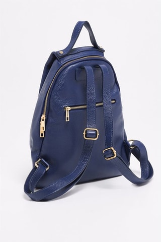 $Sac à dos en cuir Sadie - Bleu marine