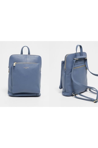 $Sac à dos en cuir Melania - Bleu clair