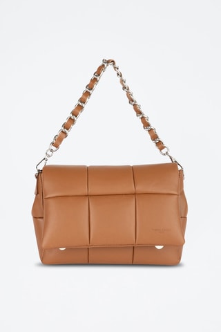 $Sac porté épaule en cuir Mini Alaba - Camel