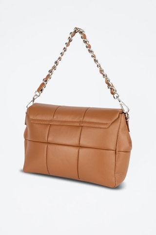 $Sac porté épaule en cuir Mini Alaba - Camel