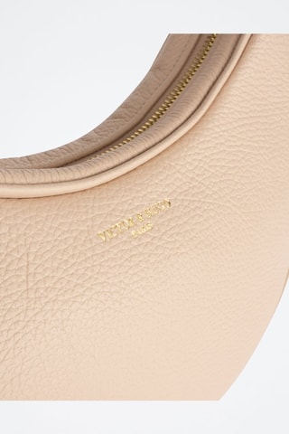 $Sac porté épaule en cuir Tiva - Nude
