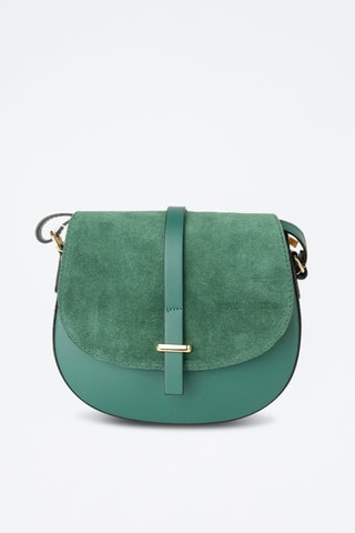 $Sac bandoulière en cuir Amel - Vert