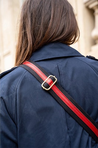 $Sac banane en cuir Aly  Rouge