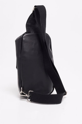 $Sac banane en cuir Alex - Noir