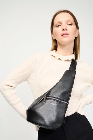 $Sac banane en cuir Balt - Noir