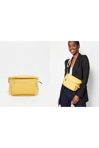 $Sac banane en cuir Aly - Jaune