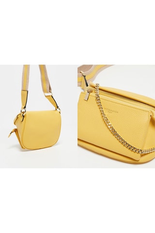 $Sac banane en cuir Aly - Jaune