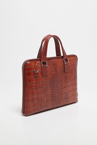 $Porte-documents en cuir Peyton - Marron