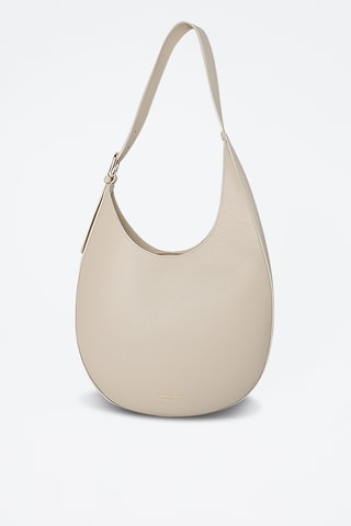 $Sac porté épaule en cuir AAiko - Blanc cassé