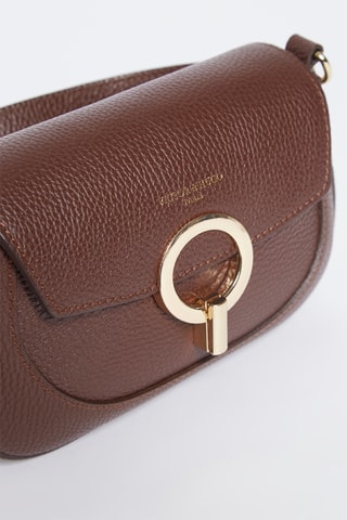 $Sac porté épaule en cuir Nour - Marron