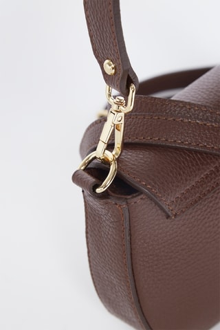 $Sac porté épaule en cuir Nour - Marron