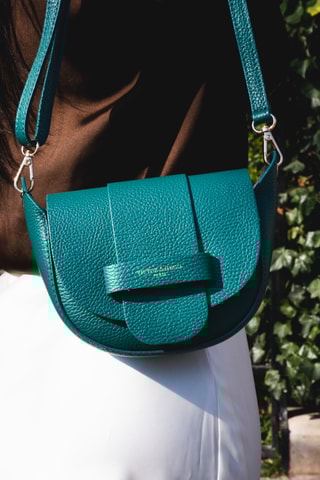 $Sac bandoulière en cuir Ferragni - Bleu canard