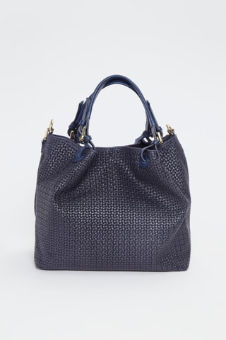 $Sac à main en cuir Reina - Bleu marine