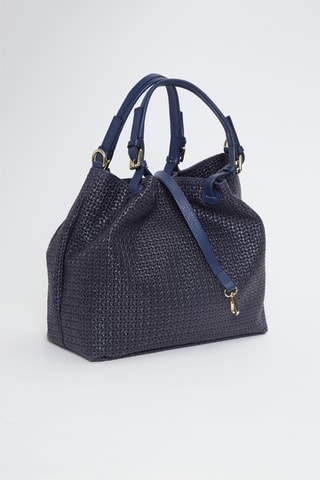 $Sac à main en cuir Reina - Bleu marine