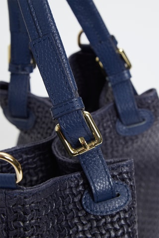 $Sac à main en cuir Reina - Bleu marine