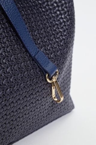 $Sac à main en cuir Reina - Bleu marine