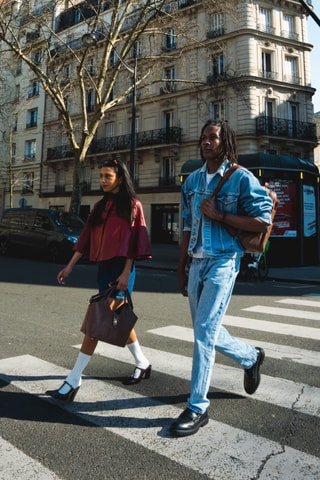 $Sac à main en cuir - Marron