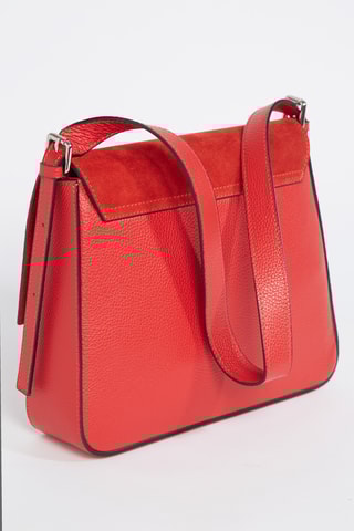 $Sac bandoulière en cuir Nova - Rouge