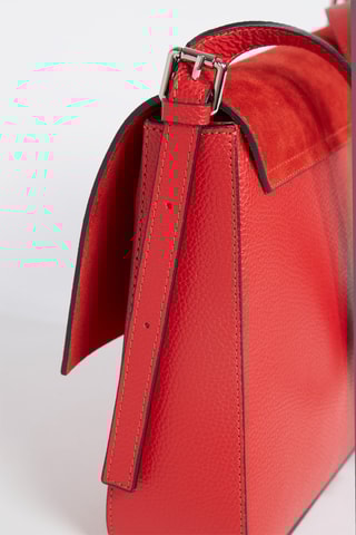 $Sac bandoulière en cuir Nova - Rouge