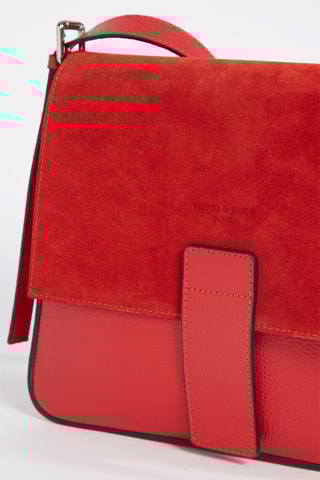 $Sac bandoulière en cuir Nova - Rouge